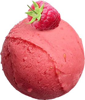 Avietių sorbetas ledai