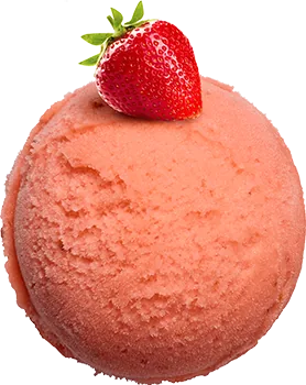 Braškių sorbetas ledai