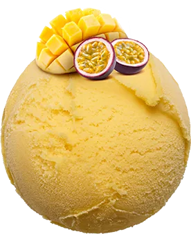 Mango sorbetas ledai